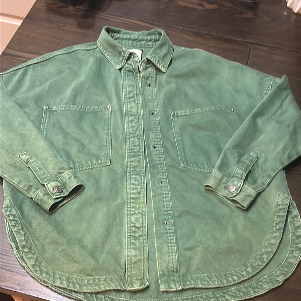 Zara Green Jean Jacket